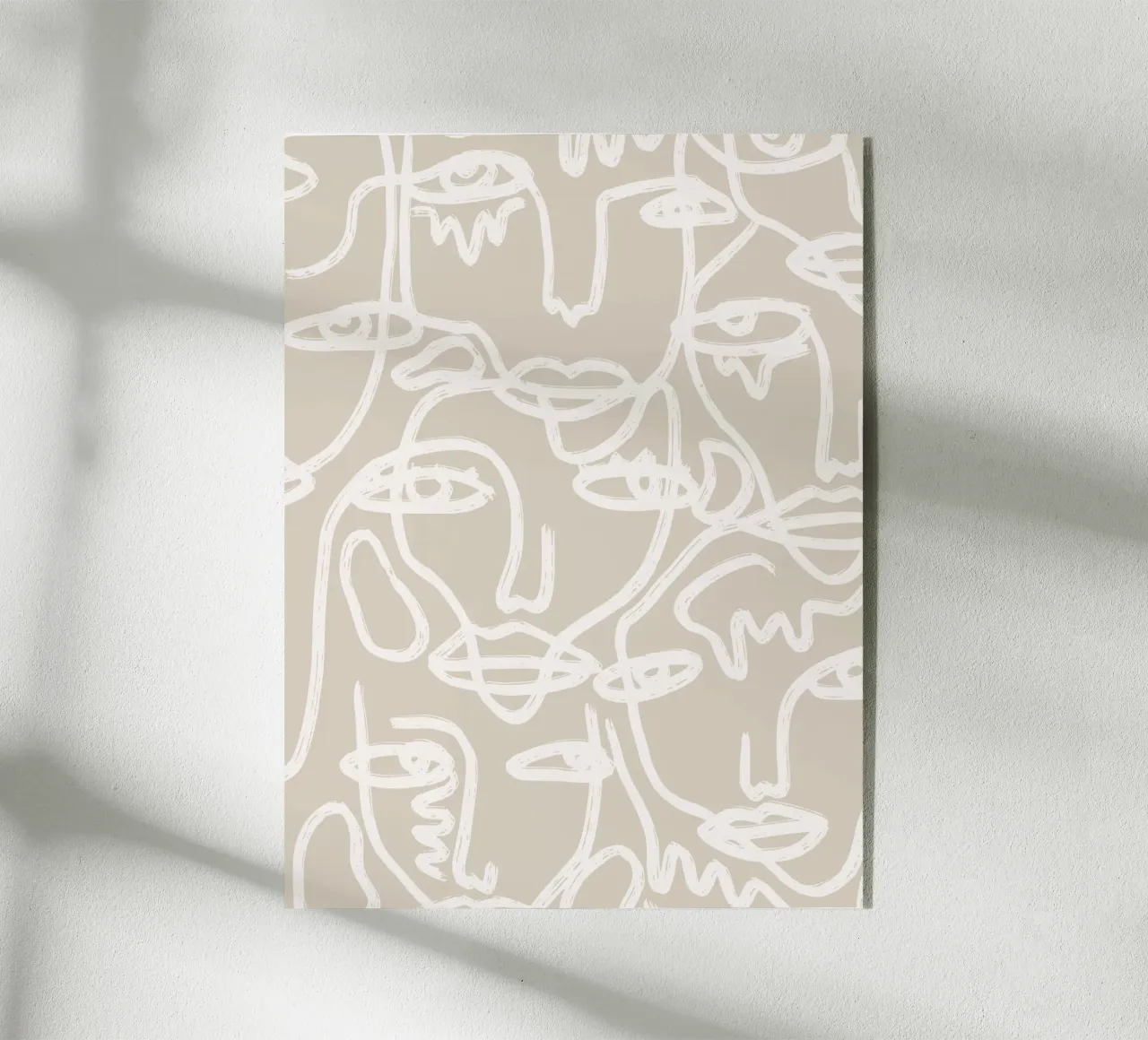 Beige Faces plexiglass da ni-ja artboutique