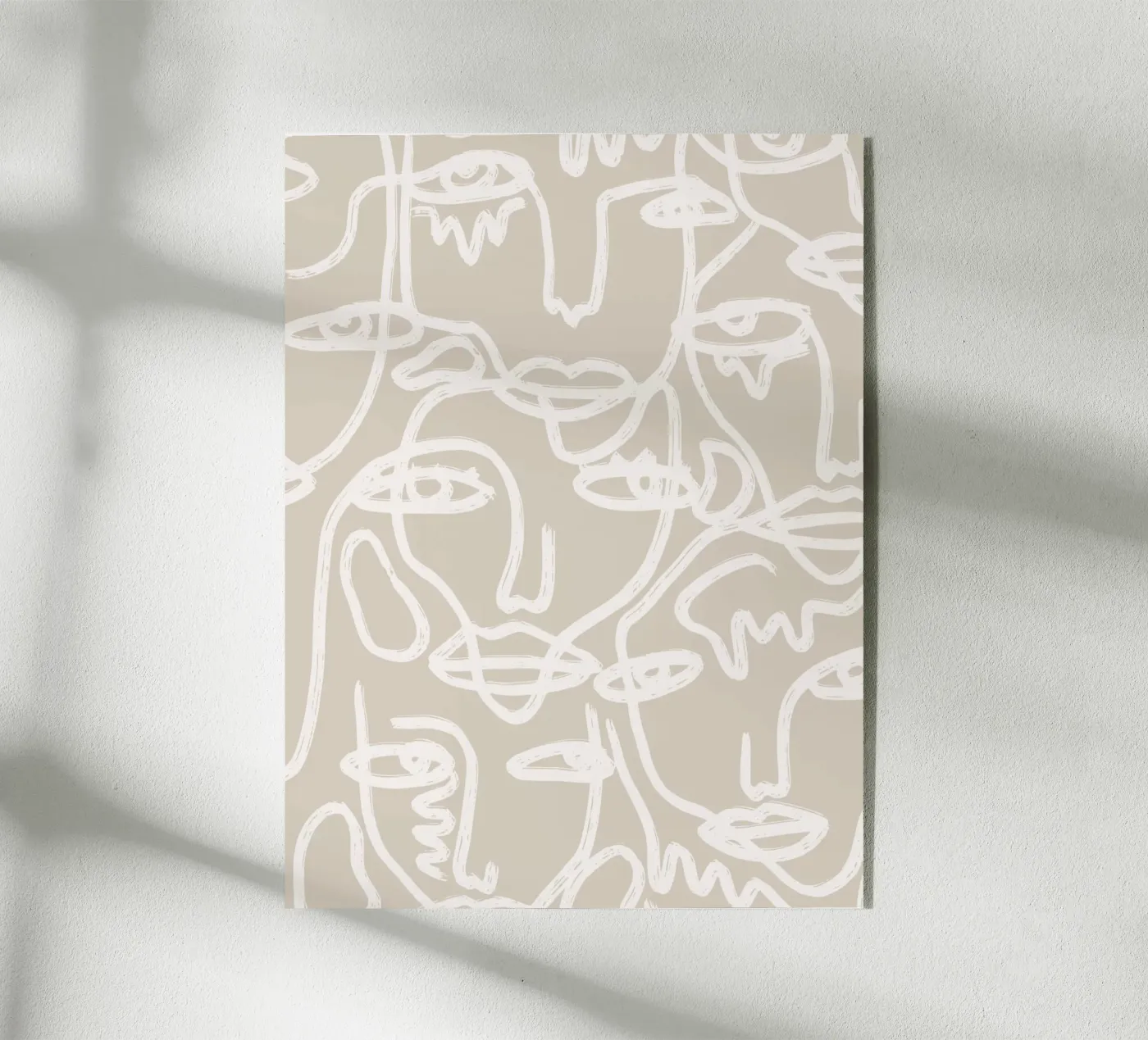 Beige Faces plexiglas de ni-ja artboutique