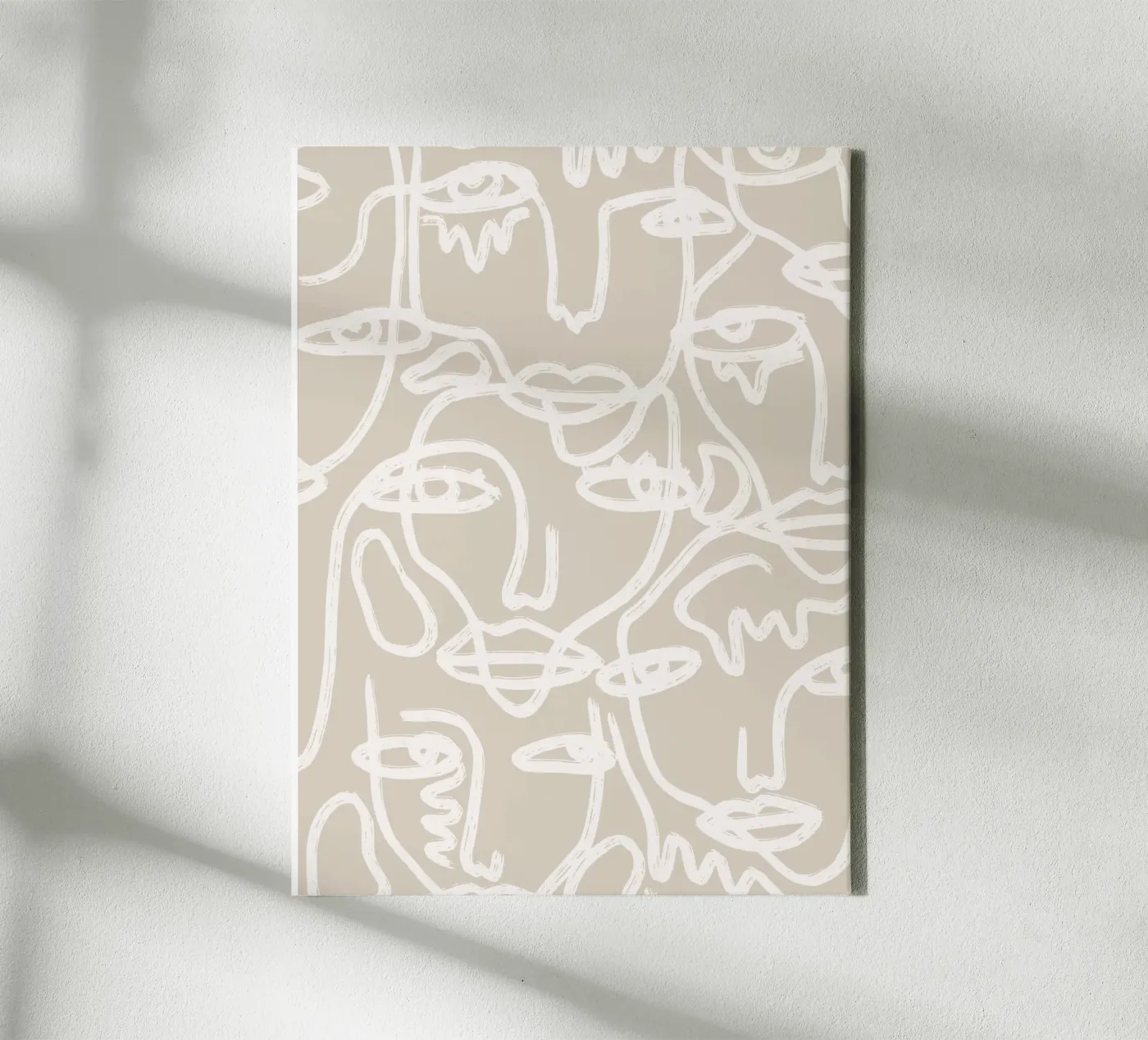 Beige Faces canvas by ni-ja artboutique