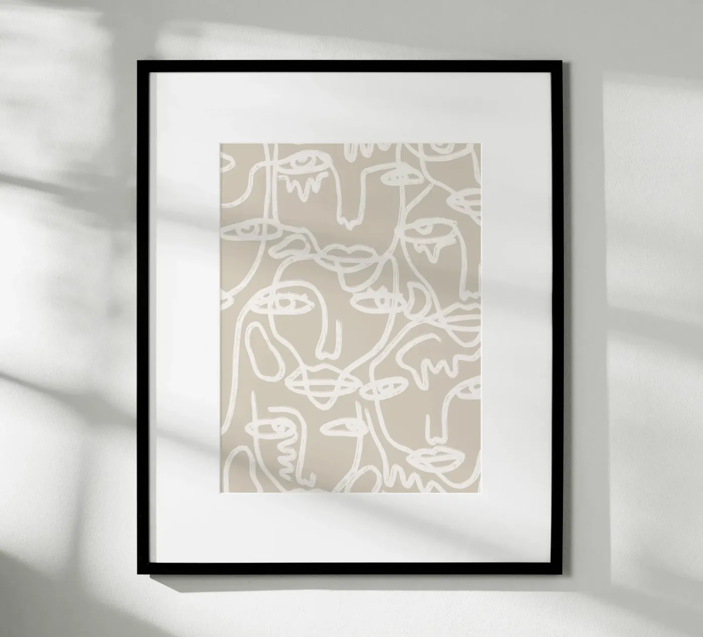 Beige Faces poster da ni-ja artboutique