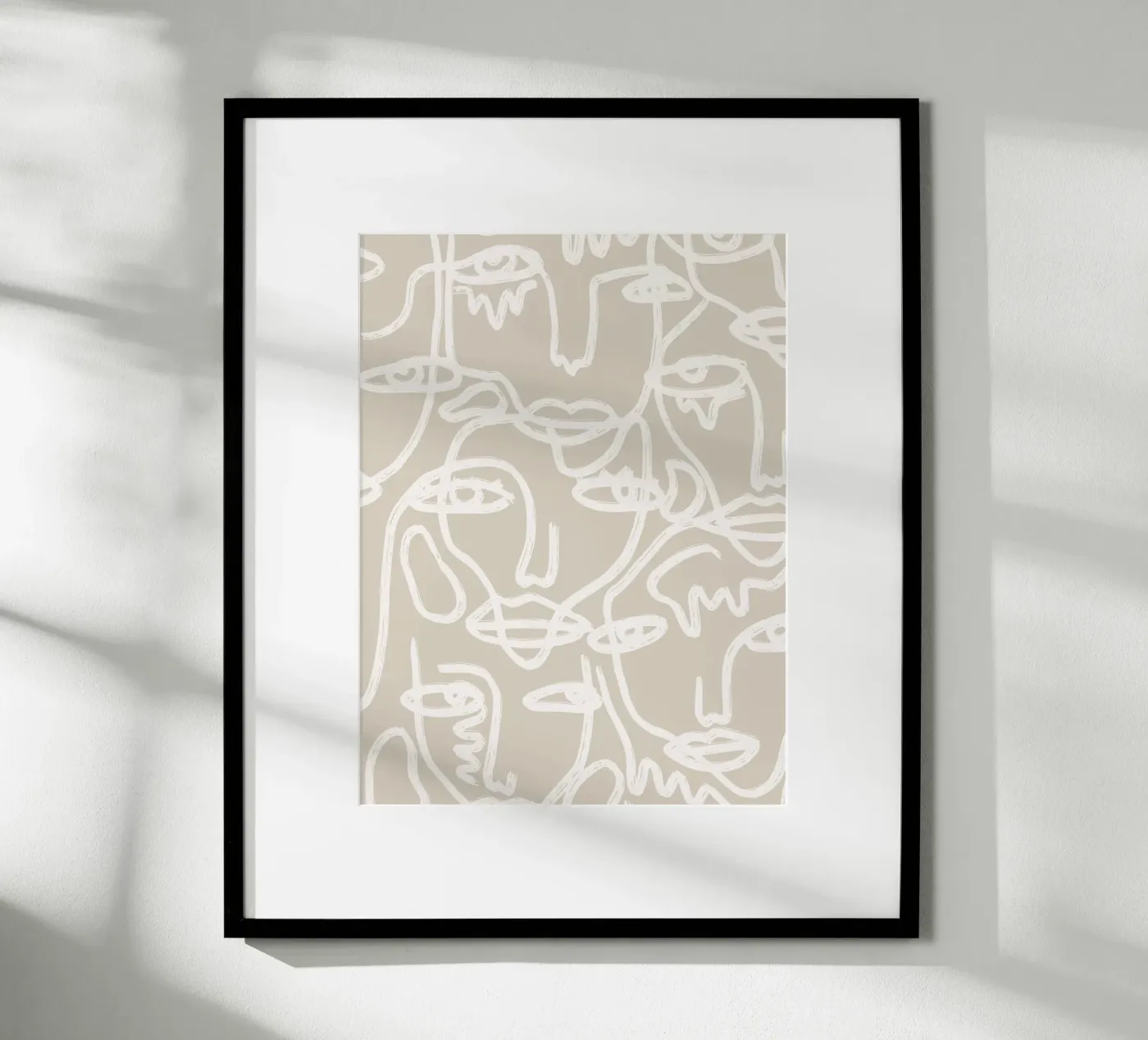 Beige Faces poster de ni-ja artboutique