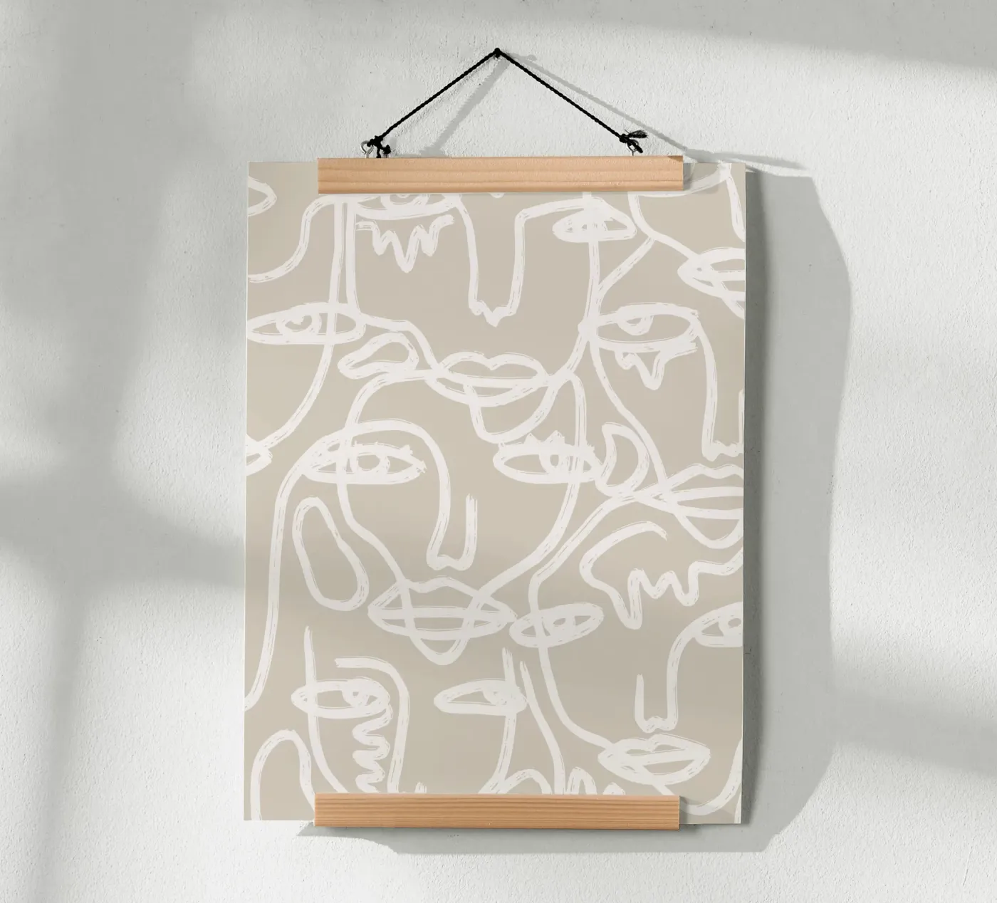 Beige Faces poster da ni-ja artboutique