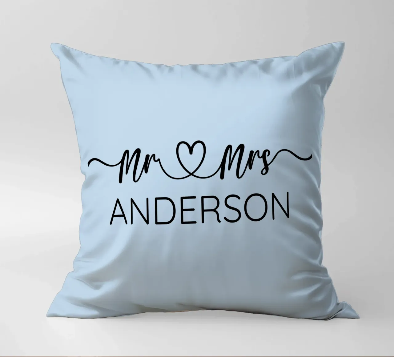 Signor e signora personalizzato Nome di famiglia Anniversario di matrimonio cuscino da Personalized Art