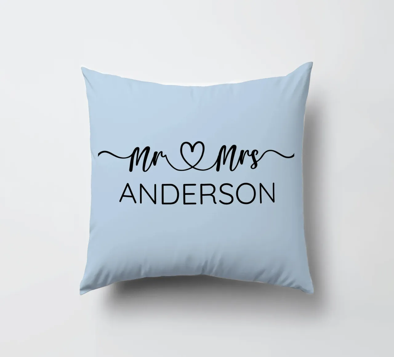 Signor e signora personalizzato Nome di famiglia Anniversario di matrimonio cuscino da Personalized Art