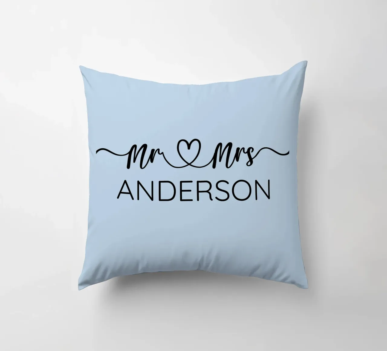 Signor e signora personalizzato Nome di famiglia Anniversario di matrimonio cuscino da Personalized Art