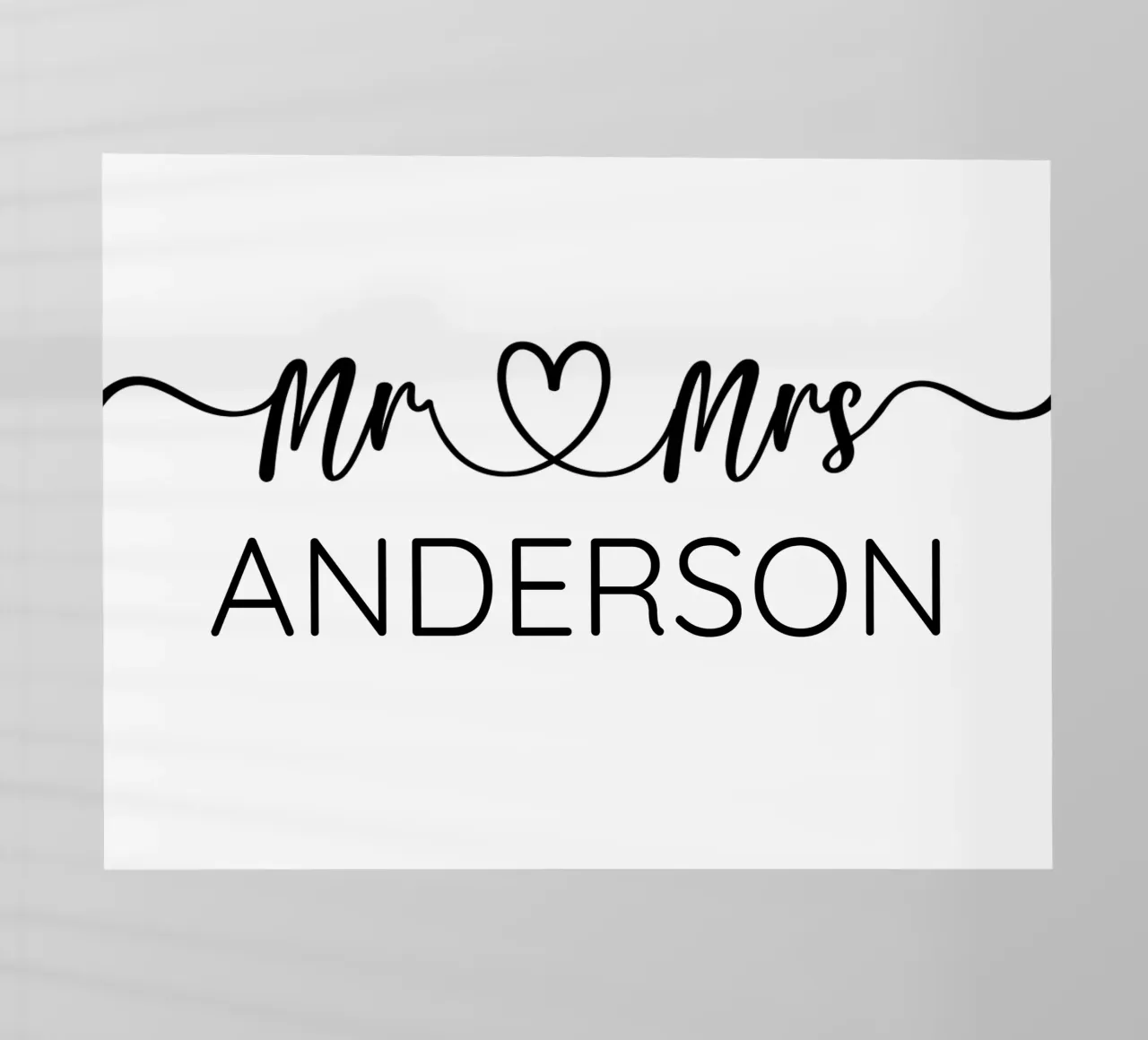 Personnalisé M. et Mme Nom de famille personnalisé Anniversaire de mariage film rétro-éclairé de Personalized Art