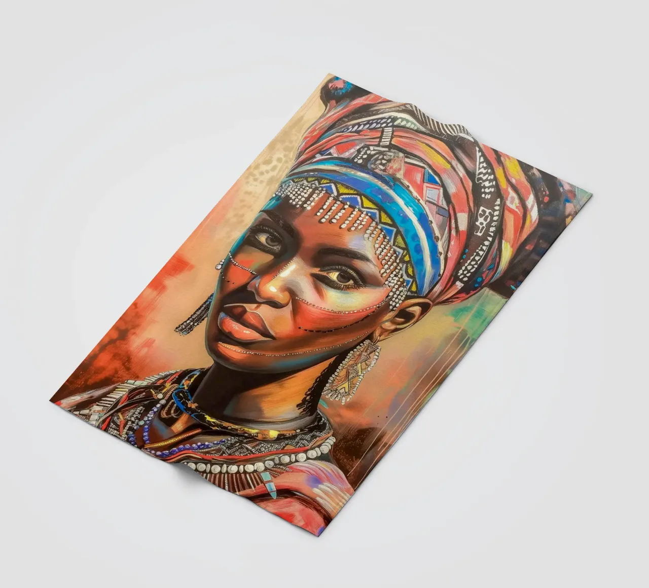 African femininity fleece blanket by Carinaprint