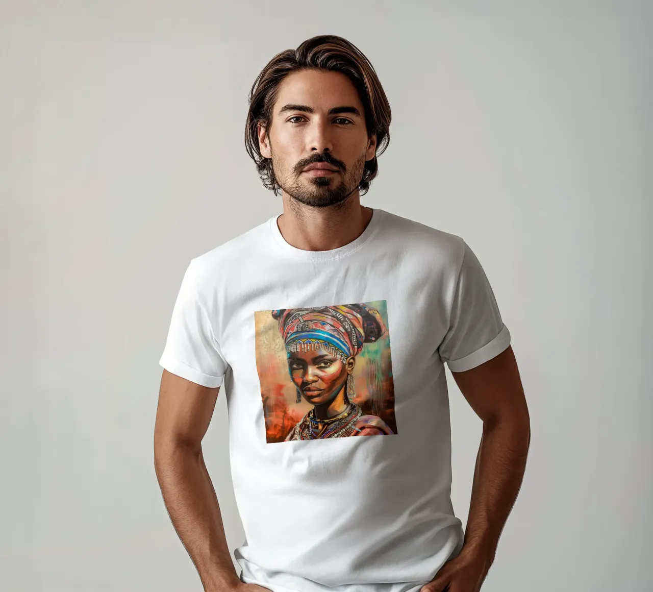 African femininity t-shirt by Carinaprint
