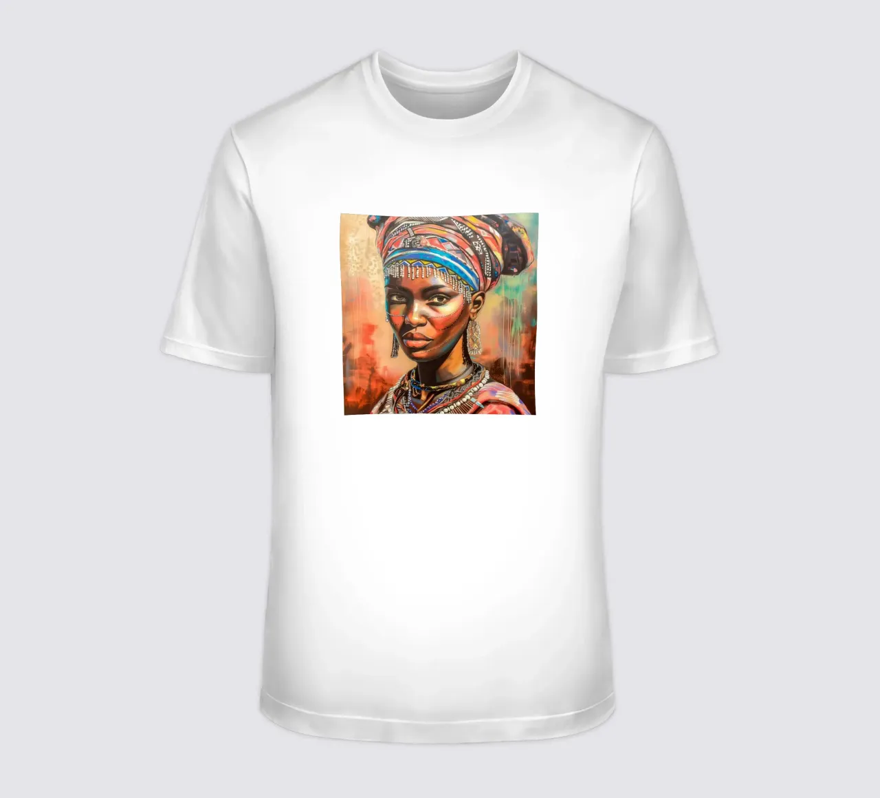 African femininity t-shirt by Carinaprint
