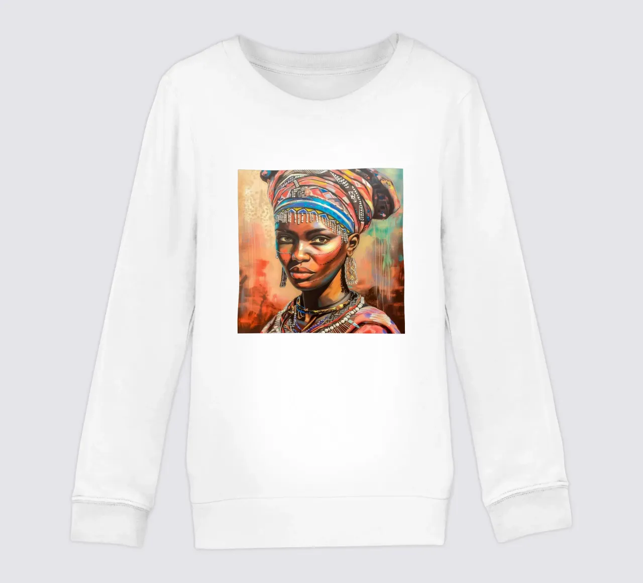 African femininity kids sweatshirt by Carinaprint