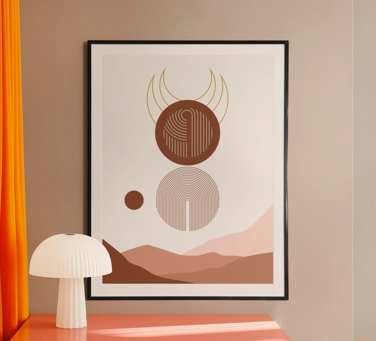 Estetica moderna minimalista Boho poster con telaio in plastica da YSV MINIMALIST