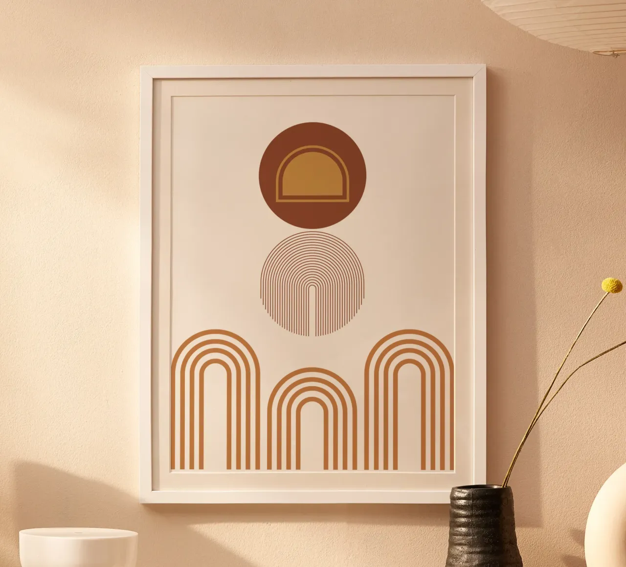 Boho Minimalistisch Modern Ästhetisch Poster mit Aluminium Rahmen von YSV MINIMALIST