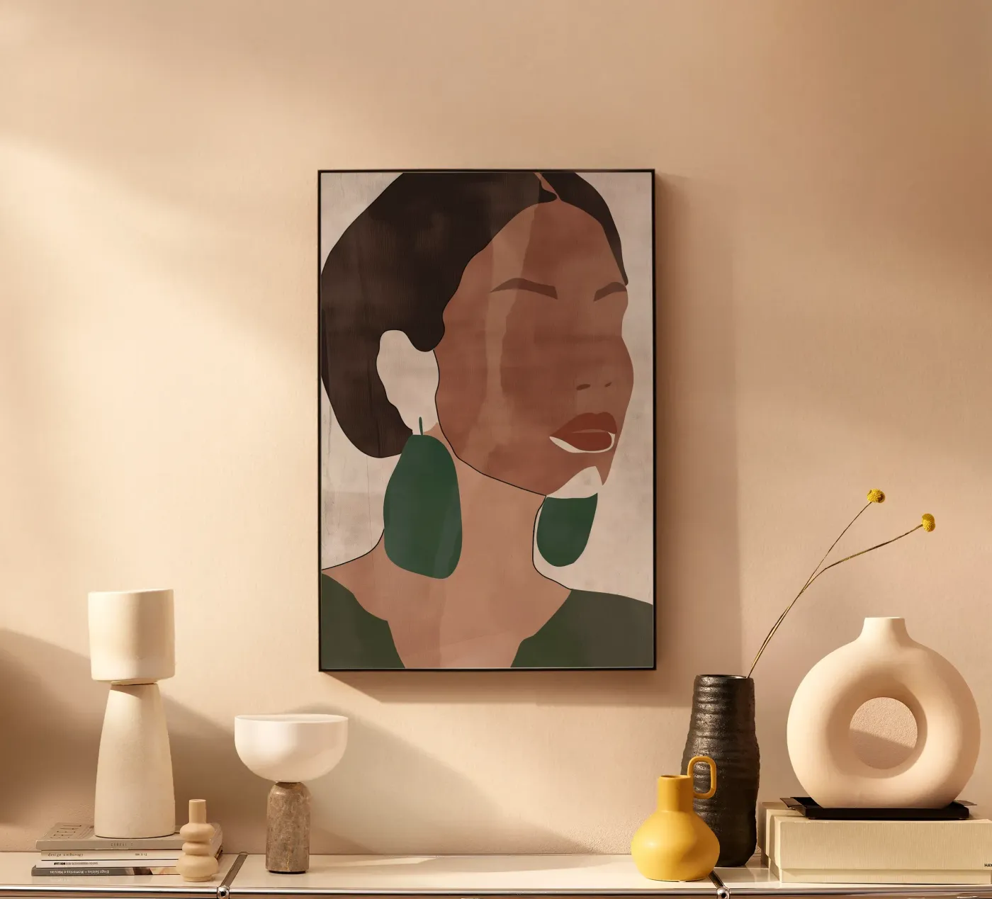 Donna afro senza occhi plexiglass da Carinaprint