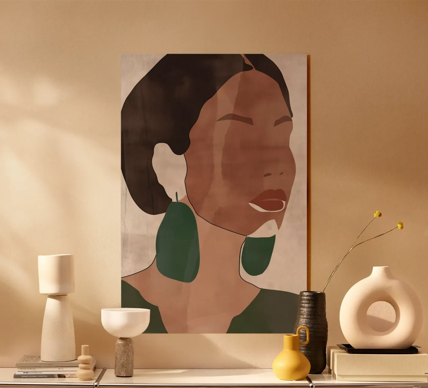 Donna afro senza occhi plexiglass da Carinaprint