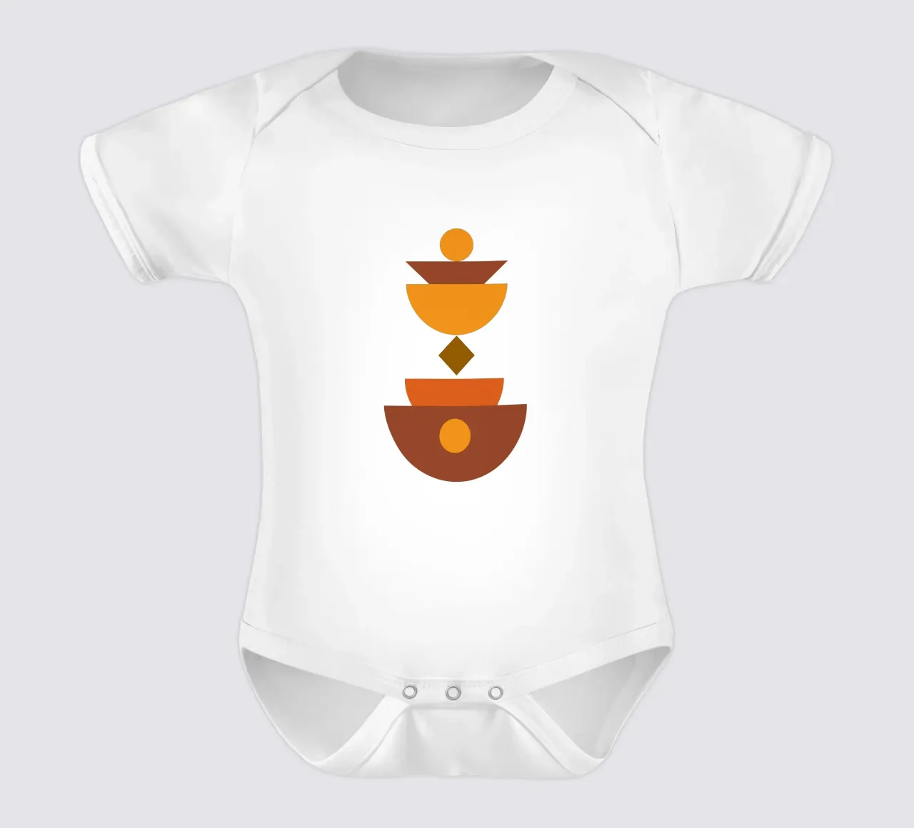 Boho Minimalistisch Modern Ästhetisch Kurzarm Babybody von YSV MINIMALIST