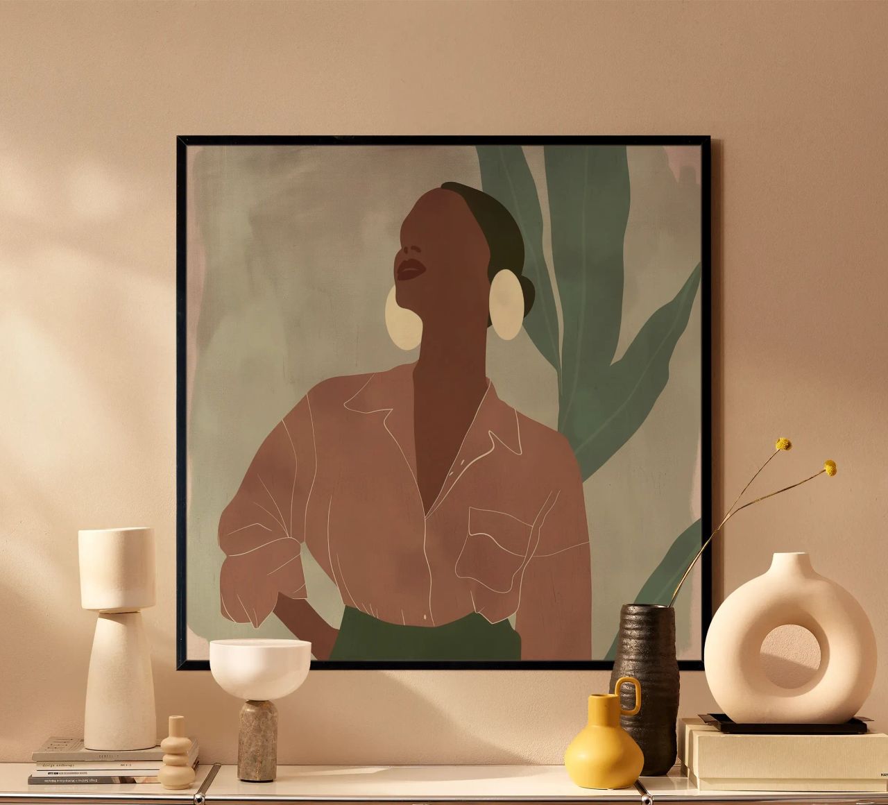 Women Power emerald green poster by Carinaprint