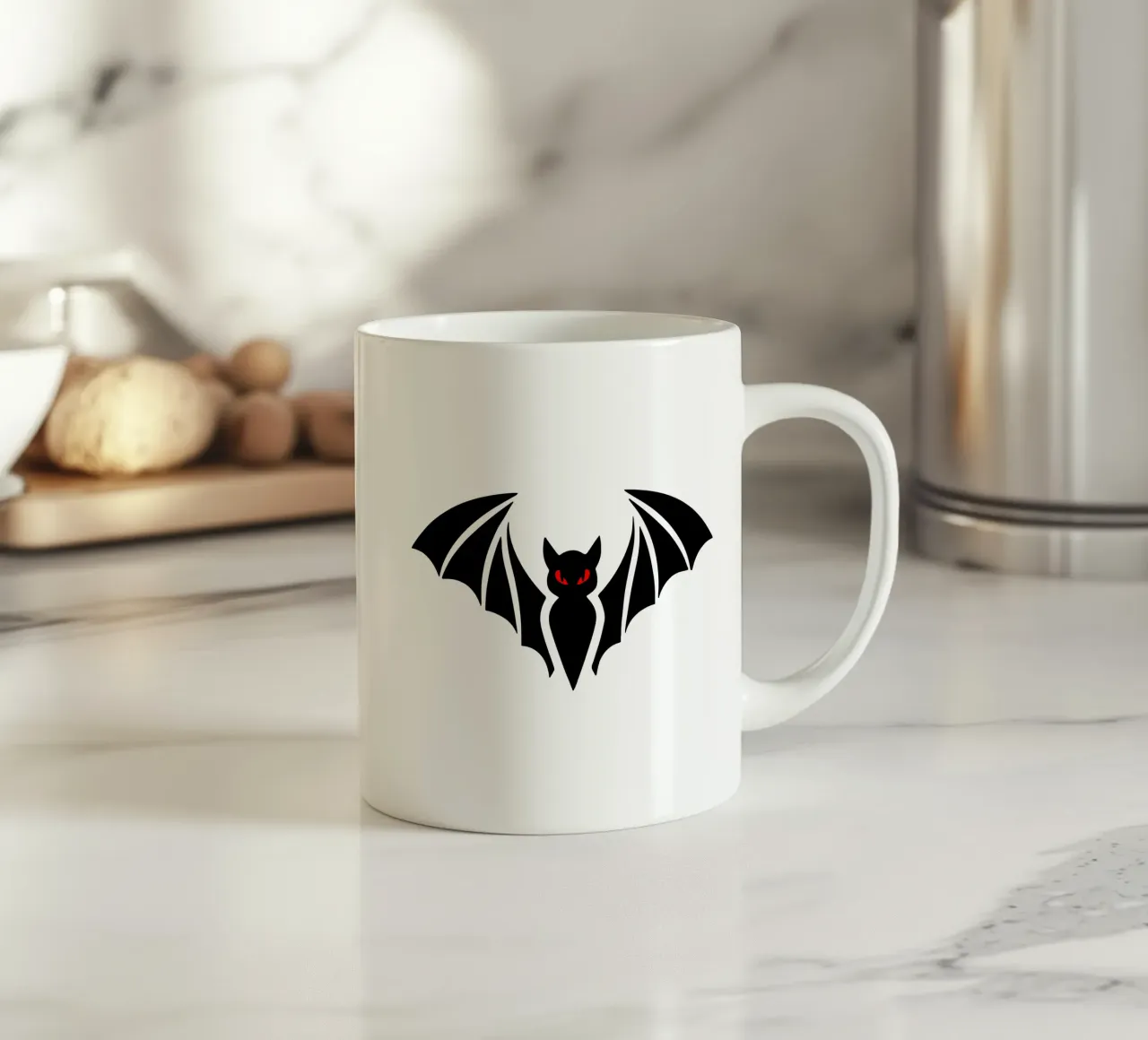 divertente pipistrello art design tazza in ceramica da ririedis