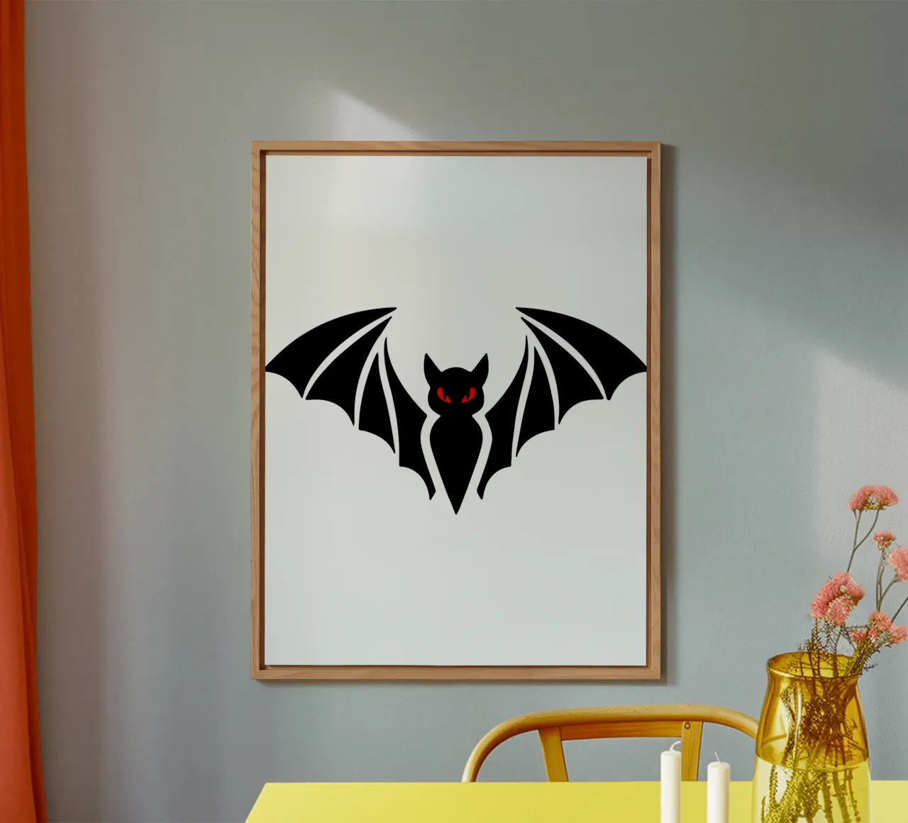 divertente pipistrello art design alluminio dibond da ririedis