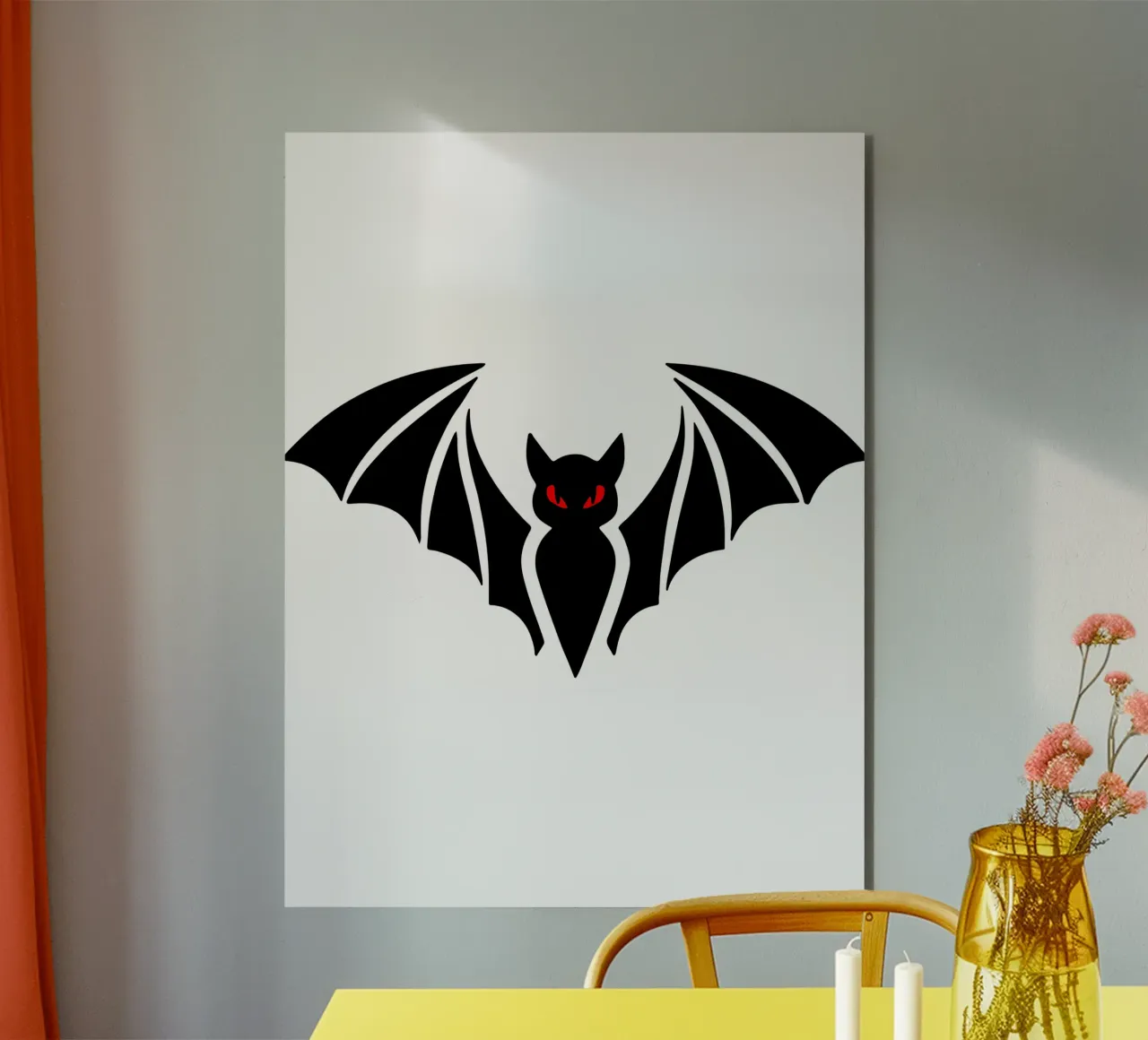 divertente pipistrello art design alluminio dibond da ririedis