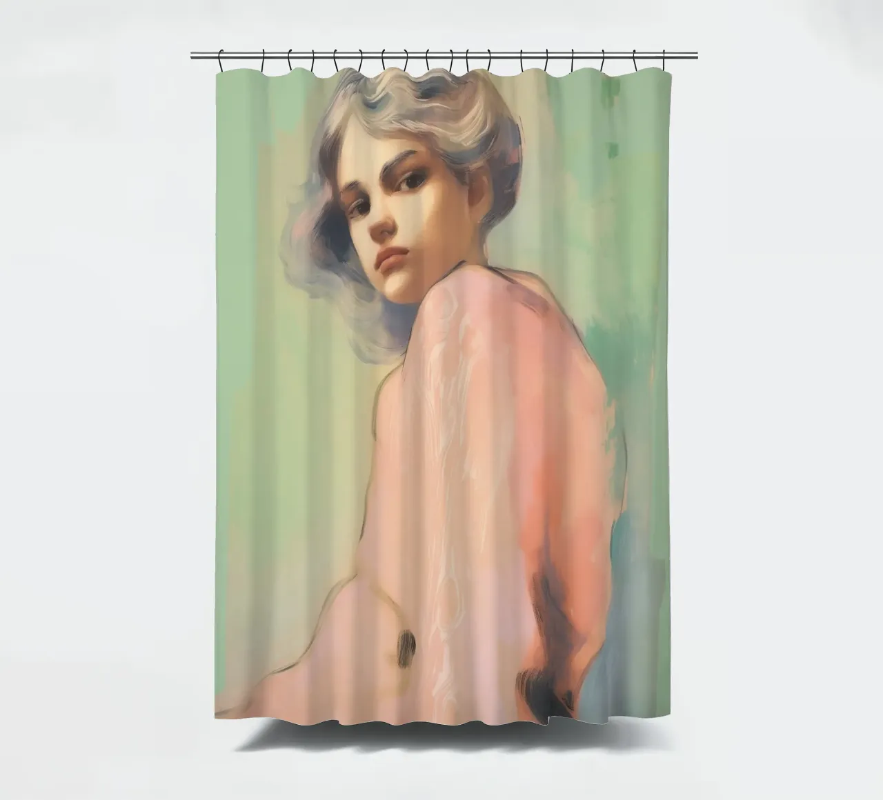 Girls romance shower curtain by Carinaprint