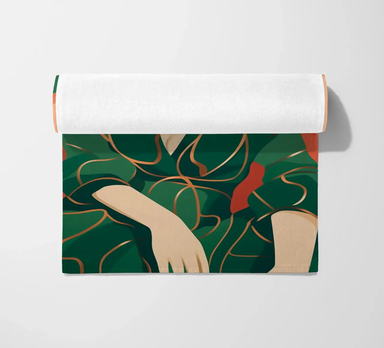 Feminine rest break beach towel by Carinaprint