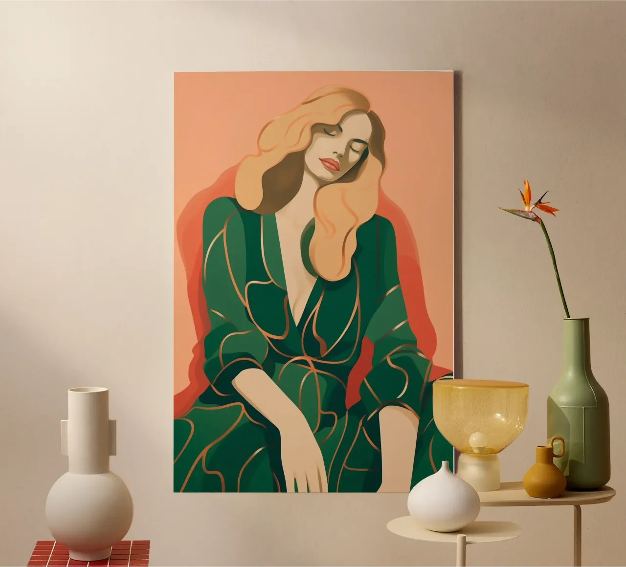 Feminine rest break canvas by Carinaprint