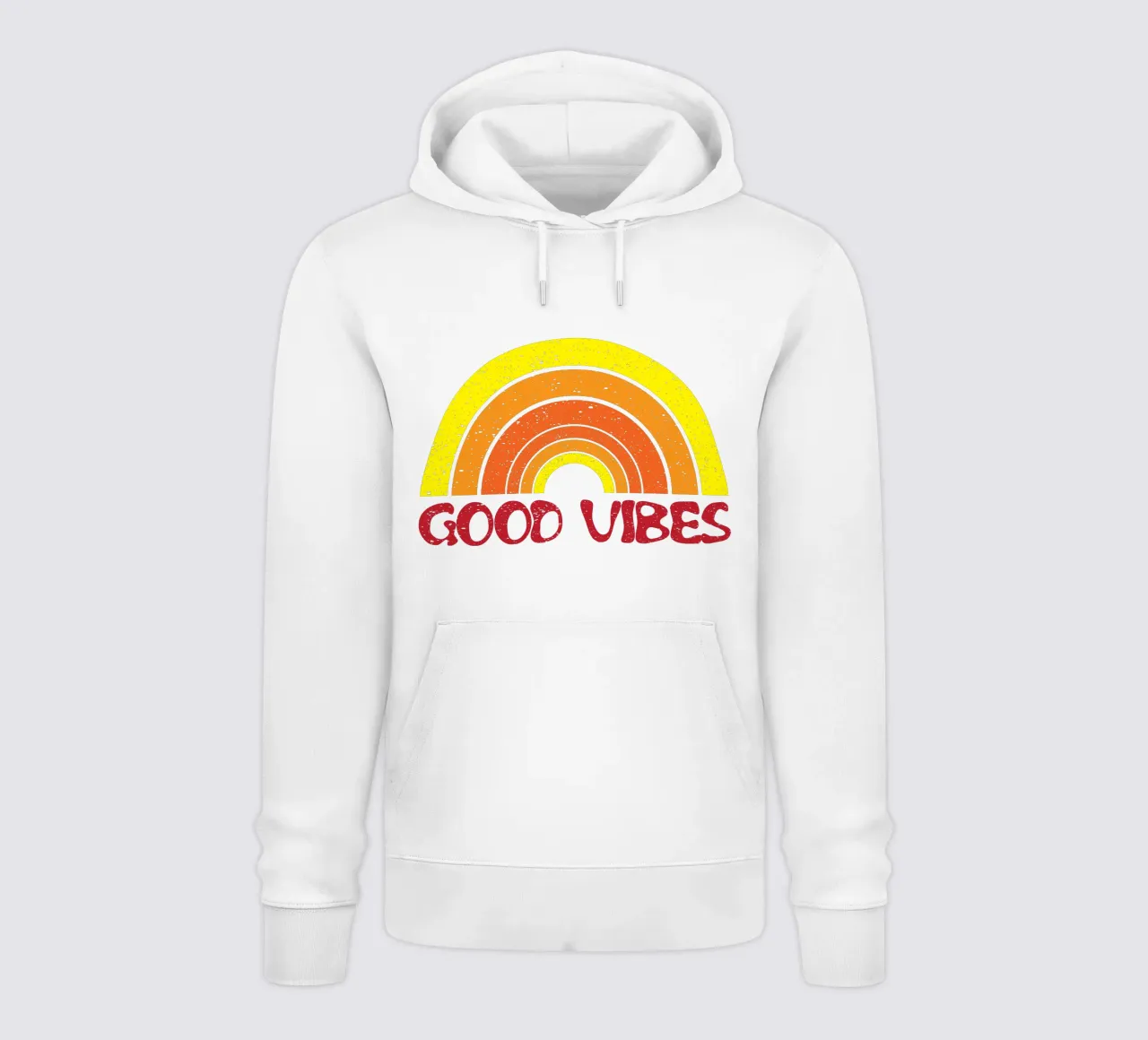 good vibes art design felpa con cappuccio da ririedis