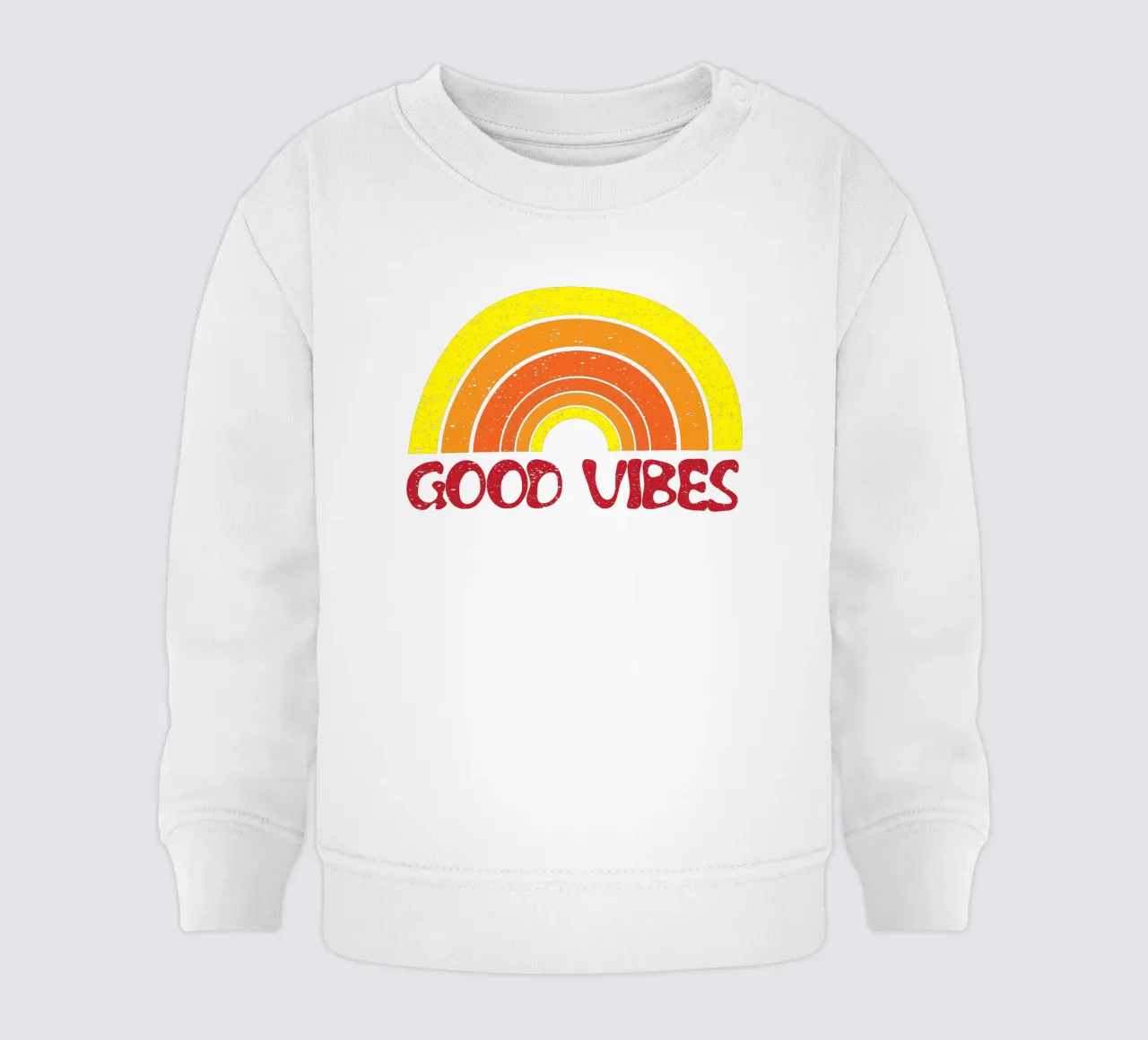 good vibes art design felpa neonato da ririedis