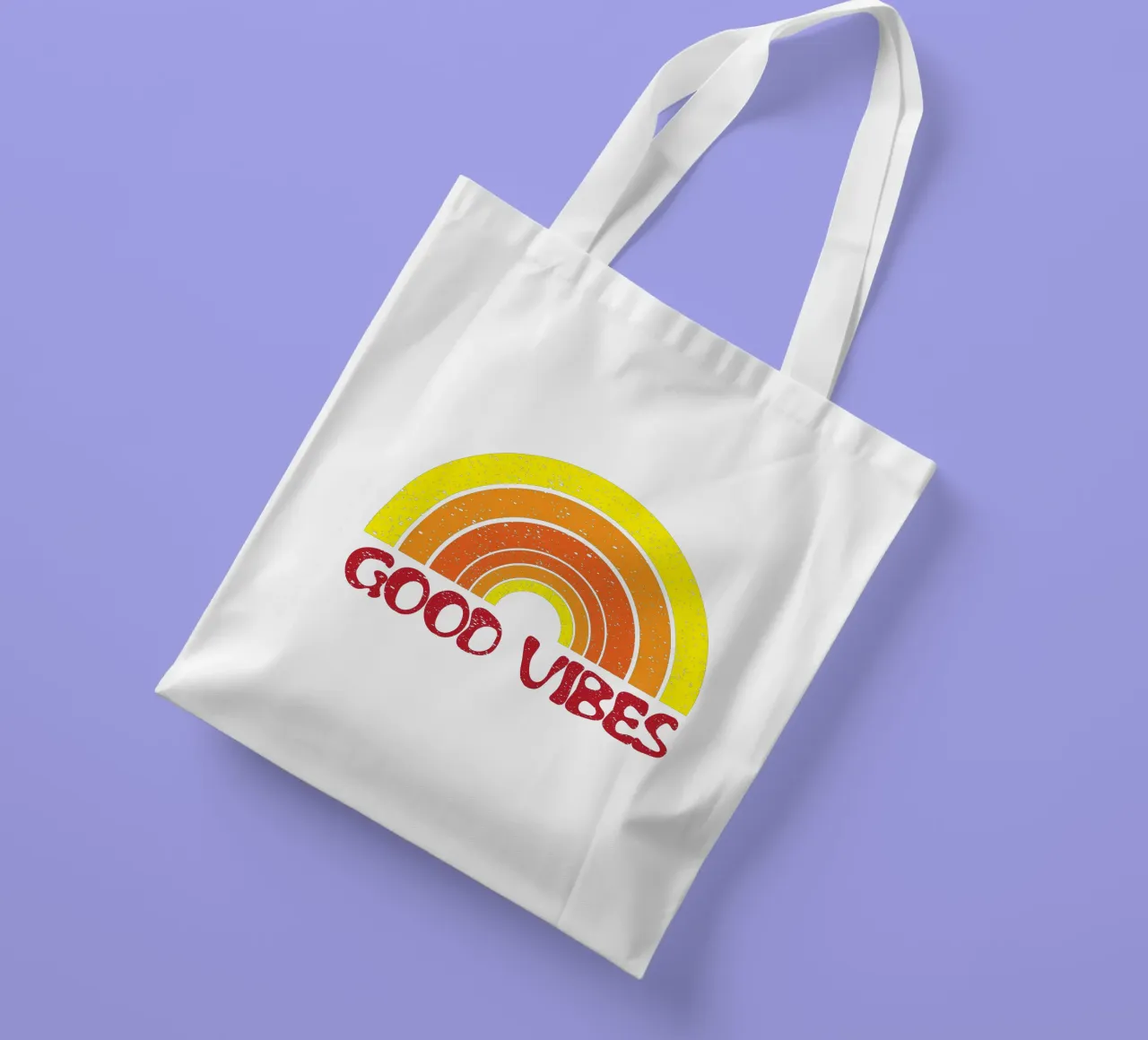 good vibes art design borsa in juta da ririedis