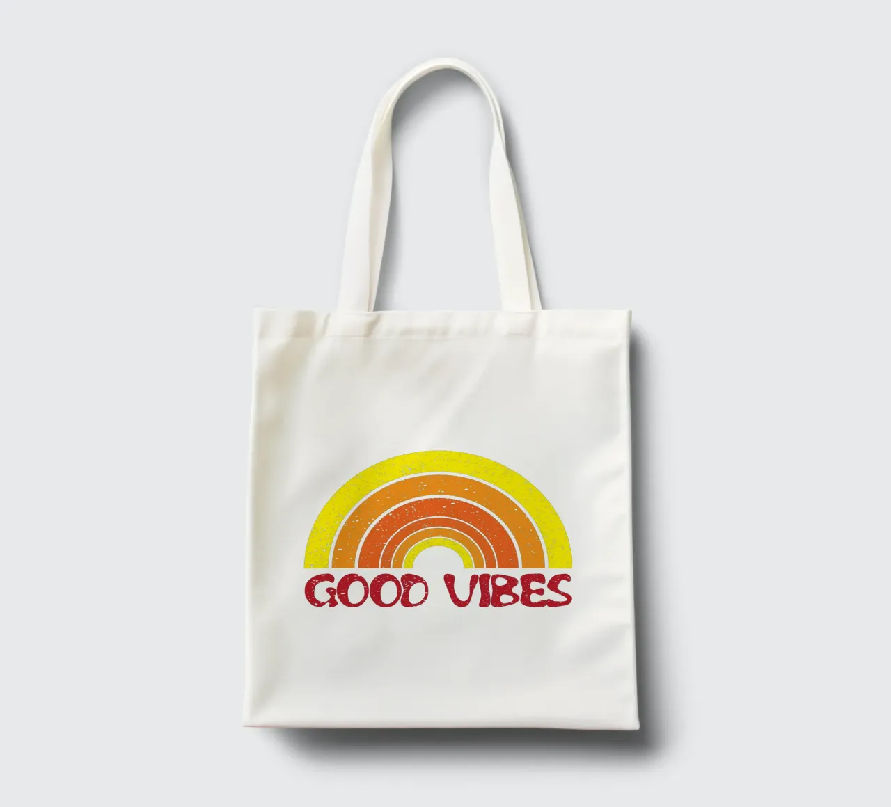 good vibes art design borsa in juta da ririedis