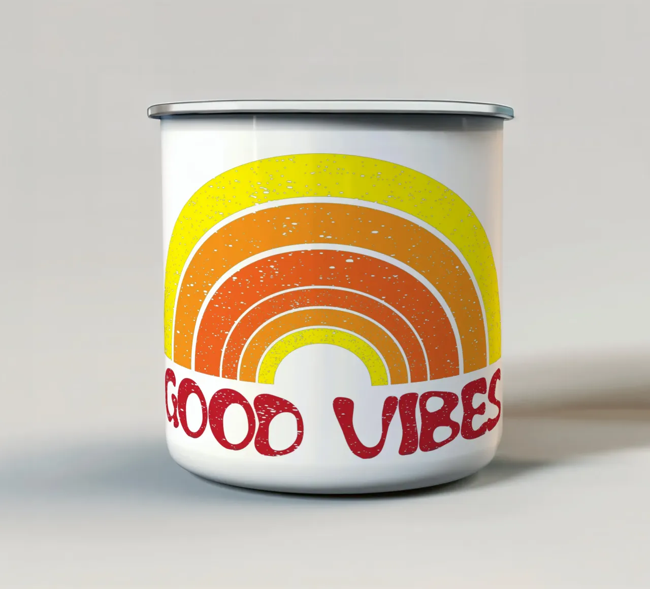 good vibes art design tazza in smalto da ririedis