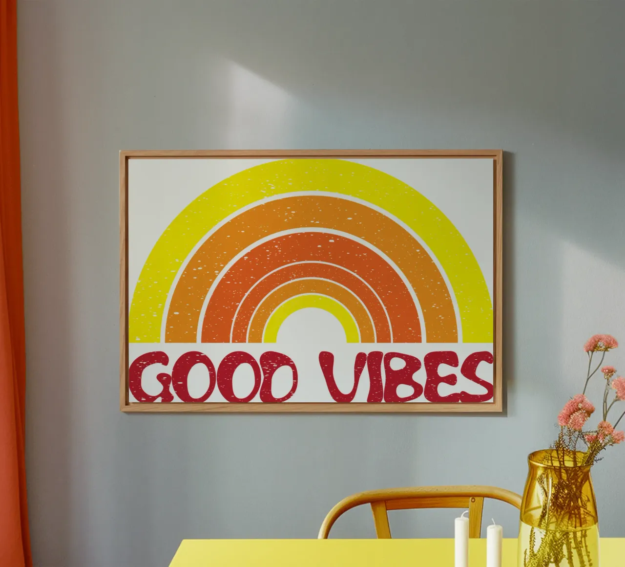 good vibes art design alluminio dibond da ririedis