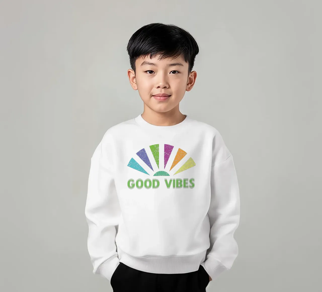 goodvibes art design felpa bambino da ririedis