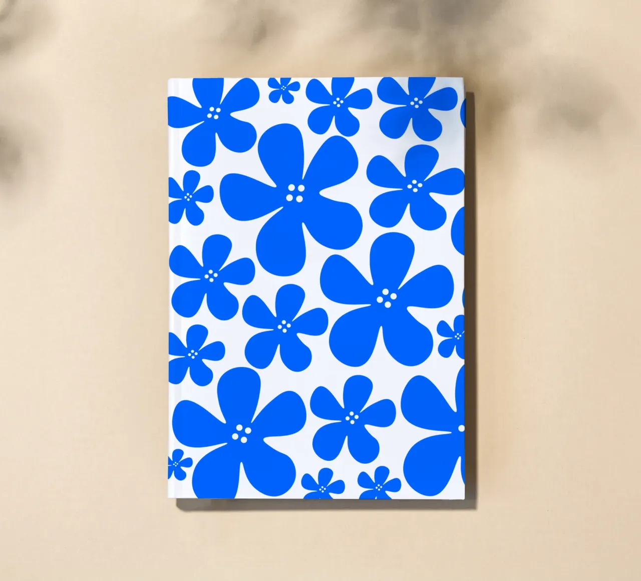 Blue flowers pattern notebook by baobabprintstore