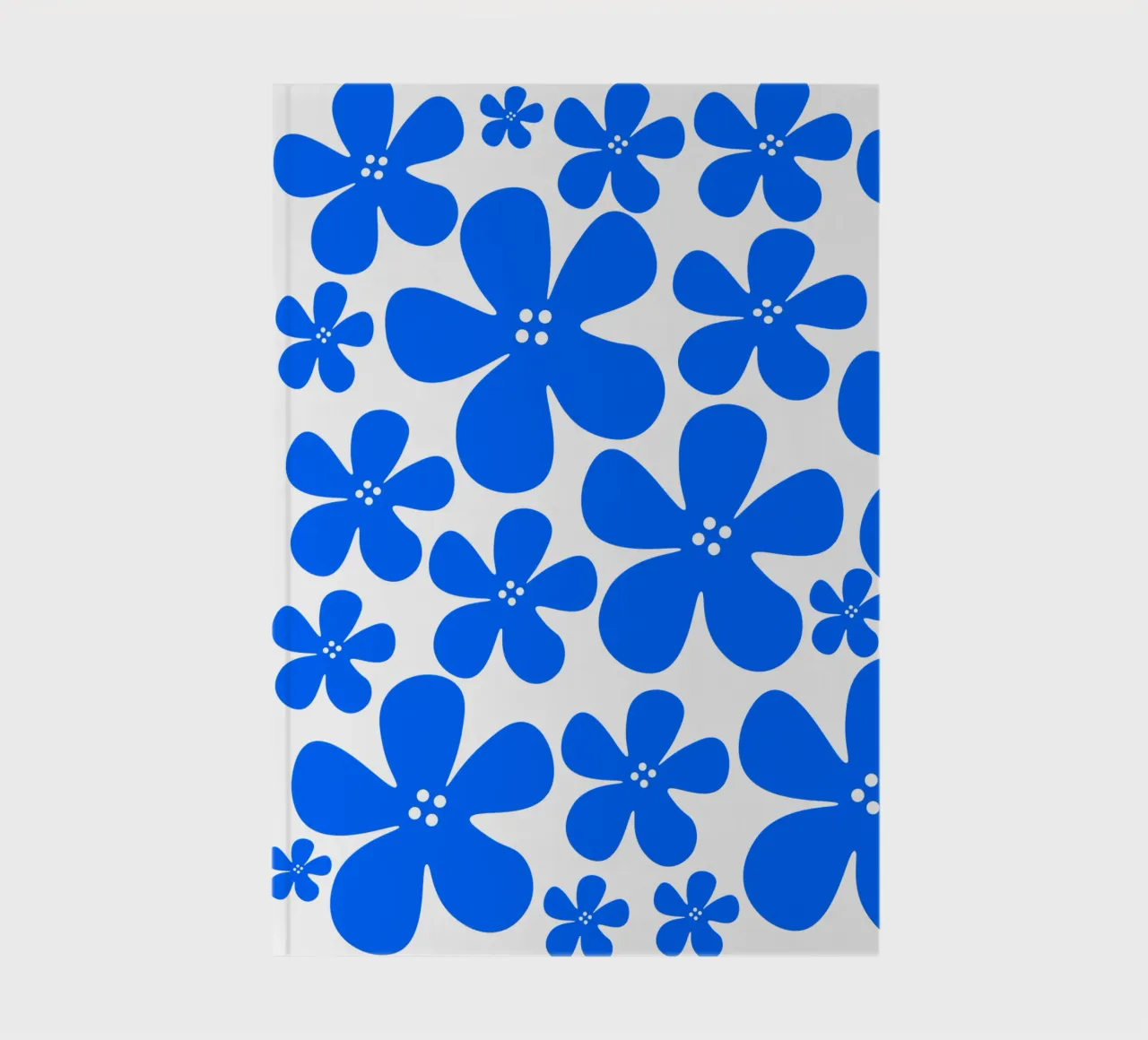 Blue flowers pattern notebook by baobabprintstore