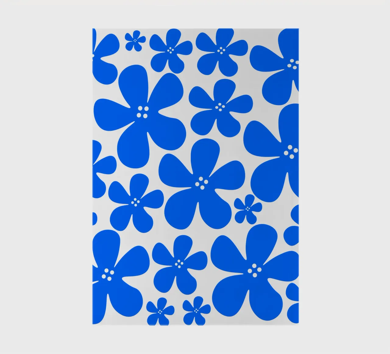 Blue flowers pattern notebook by baobabprintstore