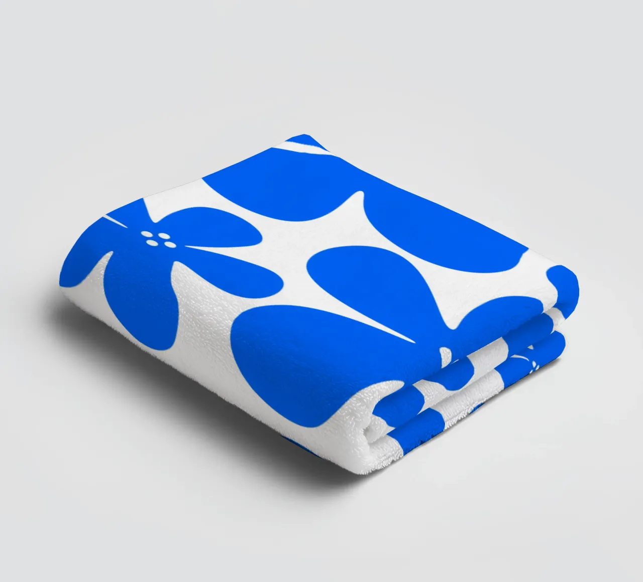 Blue flowers pattern asciugamano da bagno da baobabprintstore