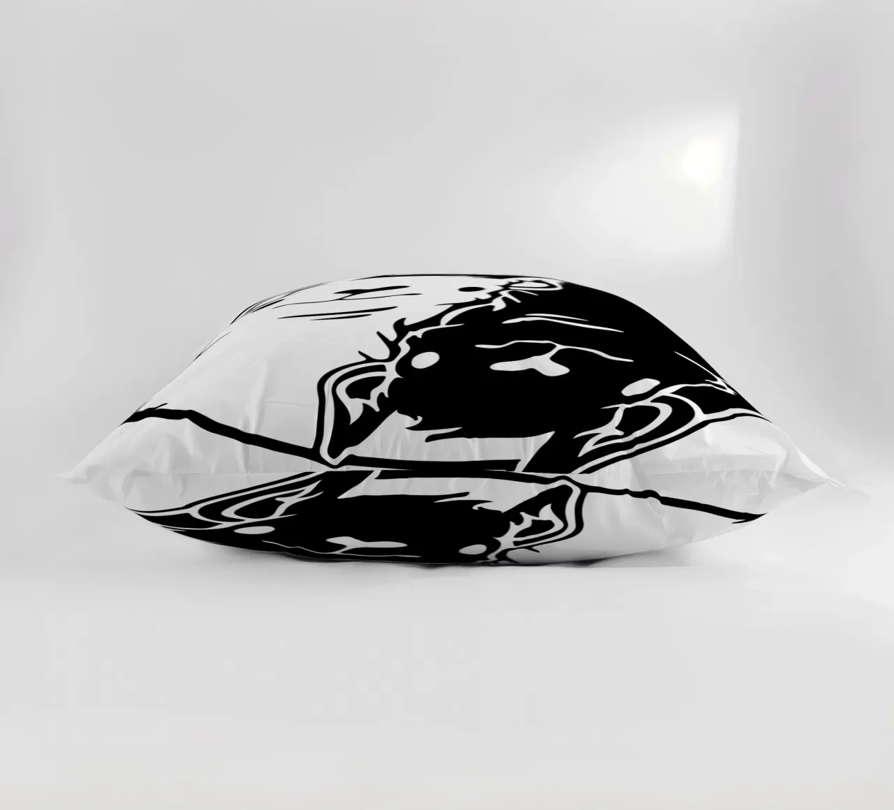 lama yin e yang divertente design d'arte cuscino da ririedis