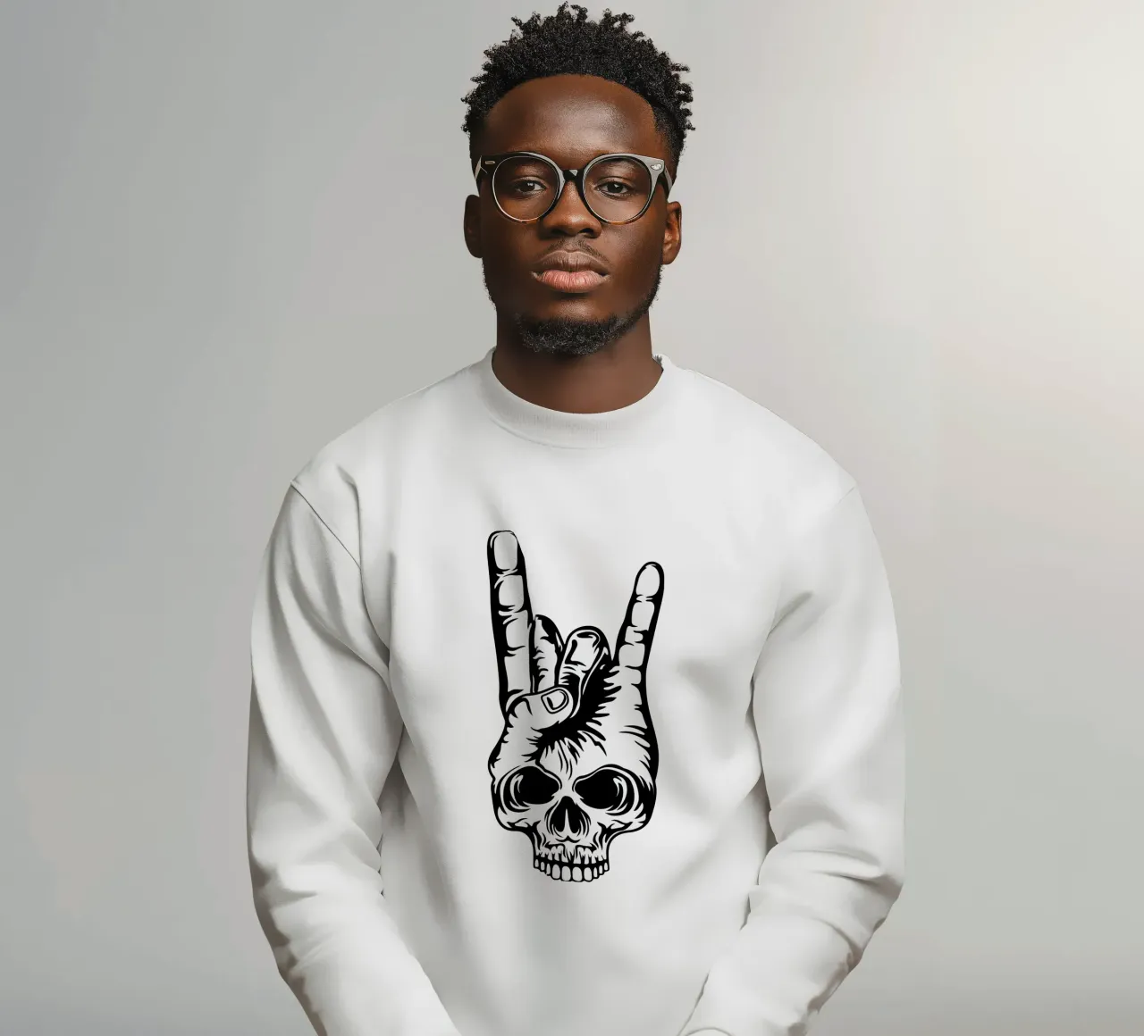 scheletro in metallo design artistico felpa da ririedis