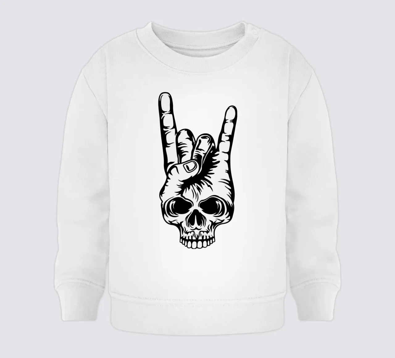 scheletro in metallo design artistico felpa neonato da ririedis