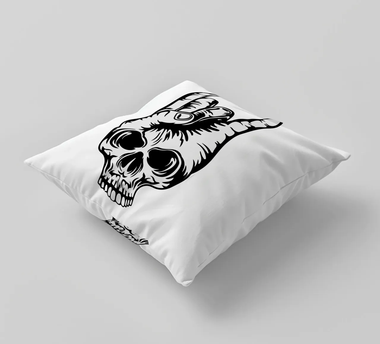 scheletro in metallo design artistico cuscino da ririedis