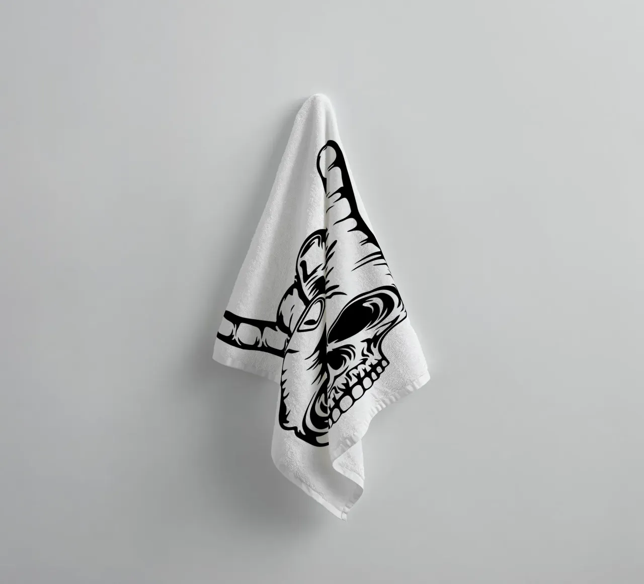 scheletro in metallo design artistico asciugamano da bagno da ririedis