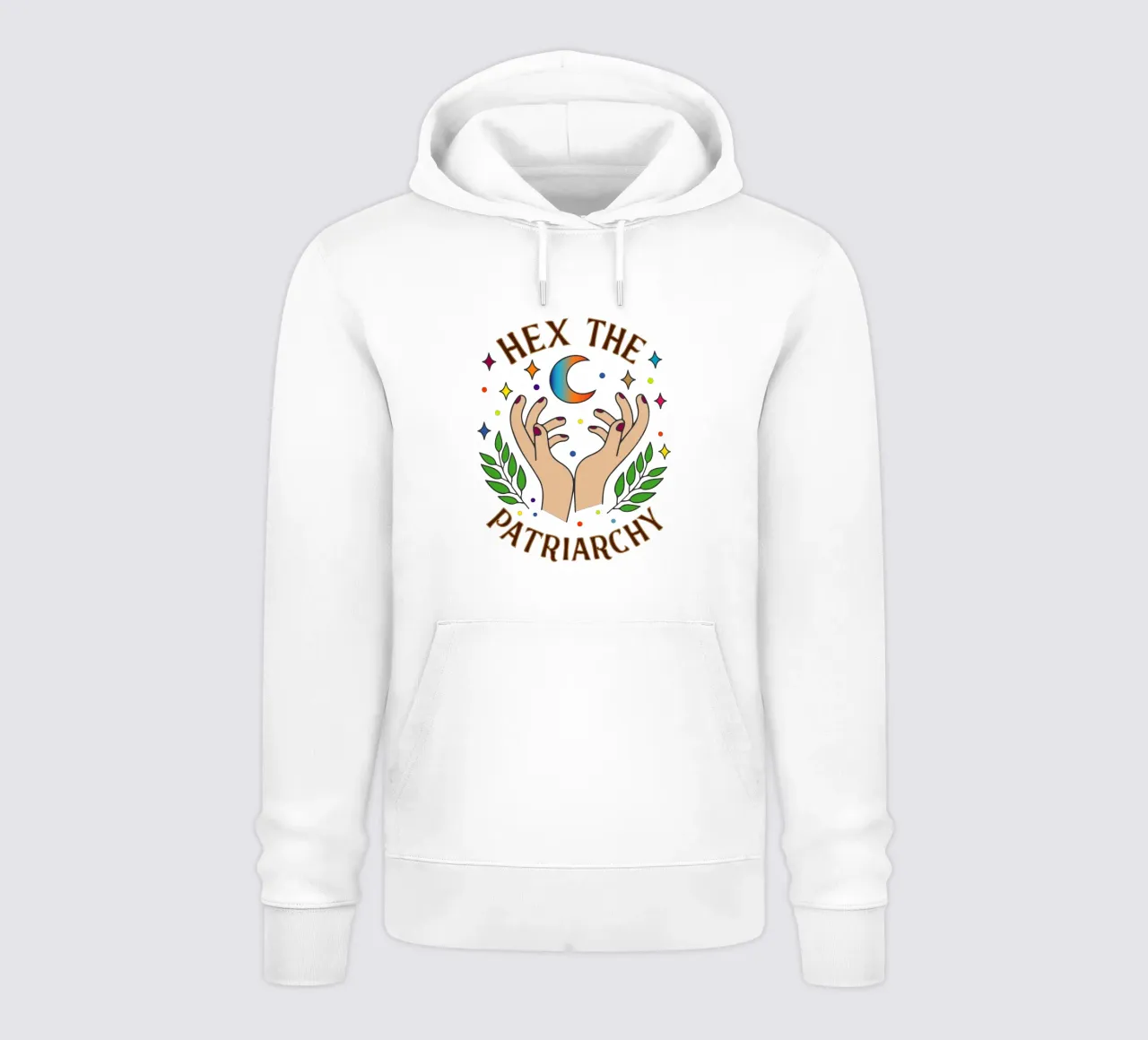 hex the patriarchy art design felpa con cappuccio da ririedis