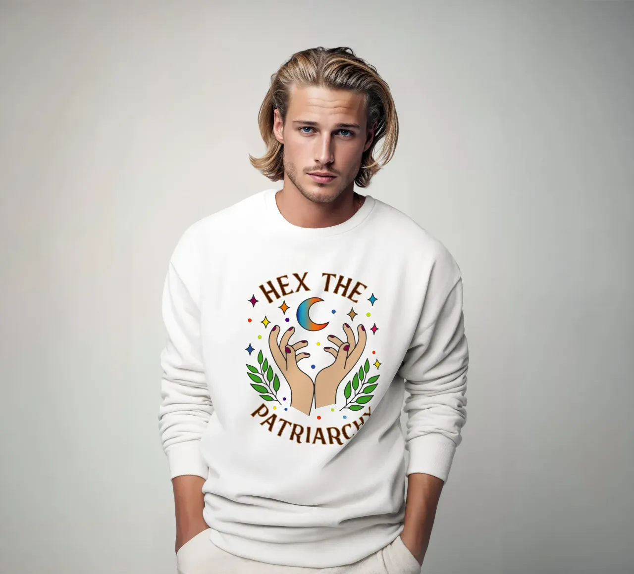 hex the patriarchy art design felpa da ririedis