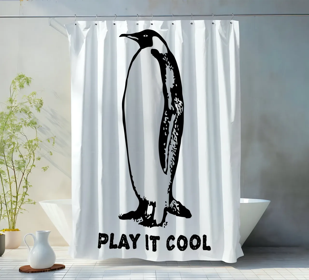 play it cool art design douchegordijn van ririedis