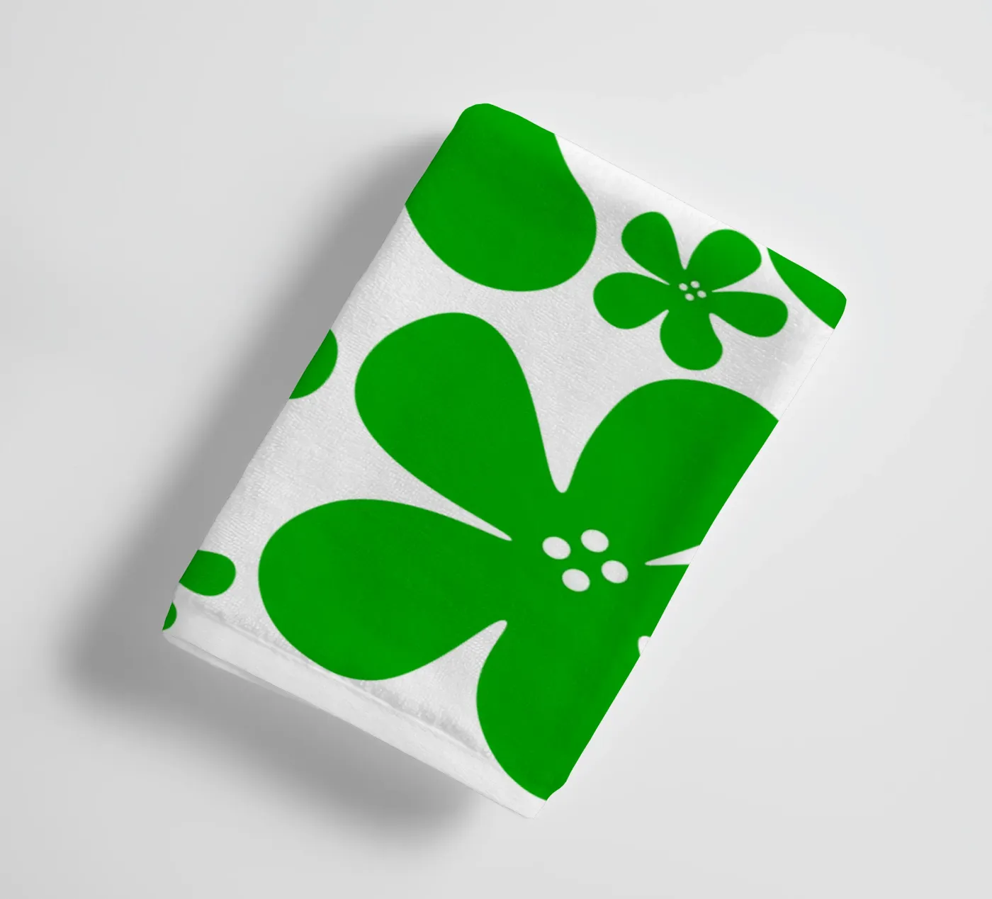 Green flowers pattern towel by baobabprintstore