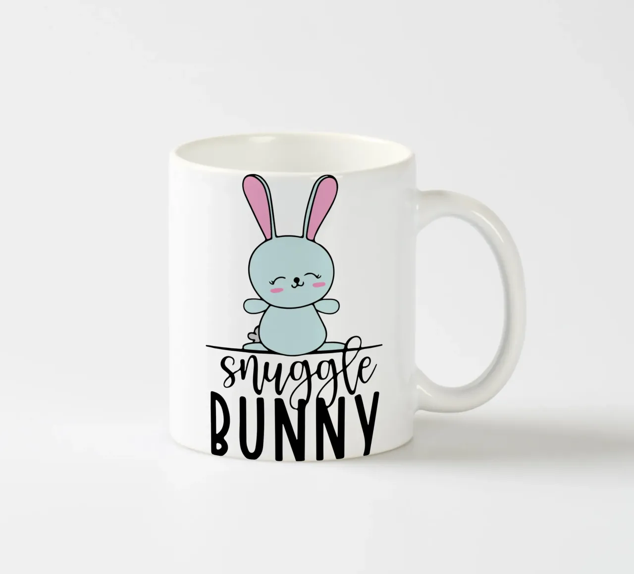 coniglietto snuggle art design tazza in ceramica da ririedis