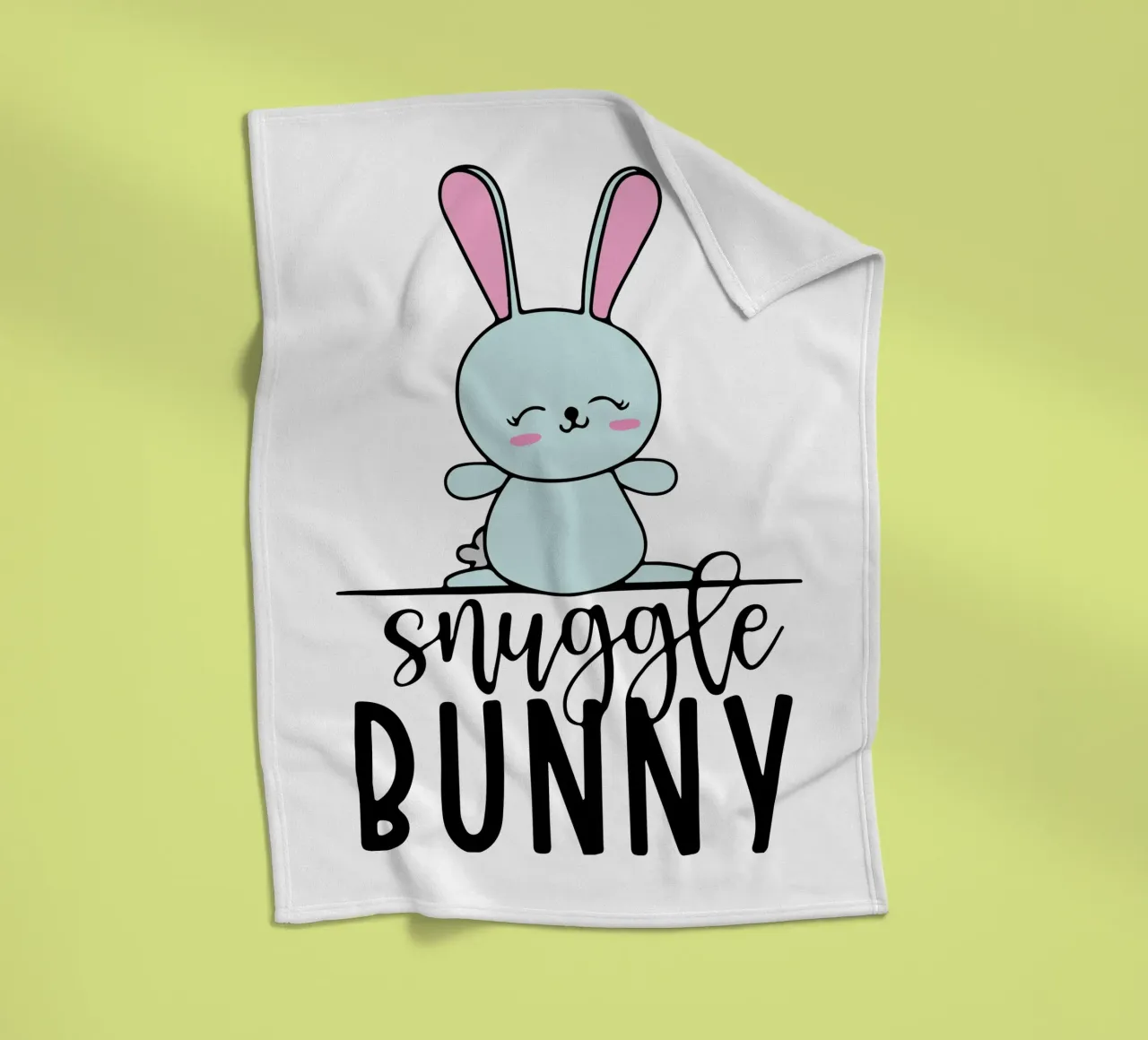 coniglietto snuggle art design coperta in pile da ririedis