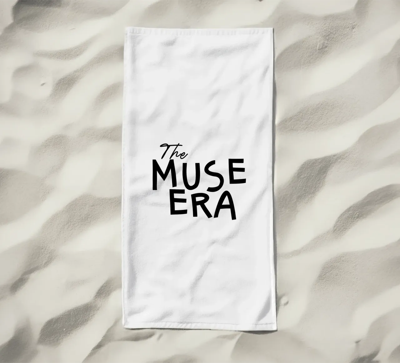 The Muse Era Typography beach towel by YV TYPOGRAPHY