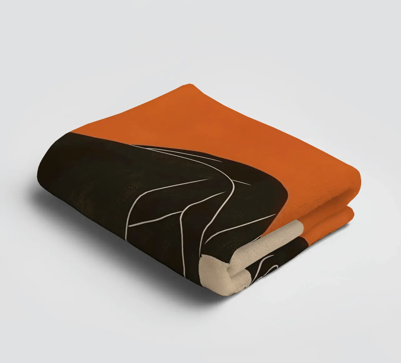 orange Calm Woman towel by Carinaprint